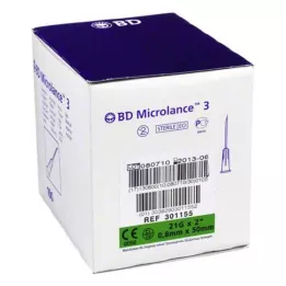 BD MICROLANCE Kanila 21 G 2 0,8x50 mm, 100 kos