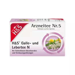 H&amp;S Žolčni in jetrni čaj N filter vrečke, 20X2,0 g