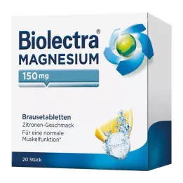 BIOLECTRA Magnezij 150 mg Lemon šumeče tablete, 20 kom