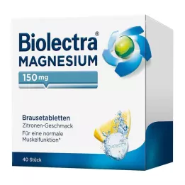 BIOLECTRA Magnezij 150 mg Lemon šumeče tablete, 40 kos