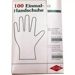 HANDSCHUHE Enkratni moški polietilen, 100 kosov