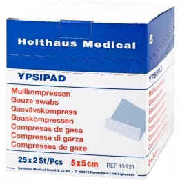 MULLKOMPRESSEN Ypsipad 5x5 cm sterilni 8-slojni, 25X2 kos
