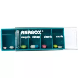 ANABOX Dnevna škatlica turkizna, 1 kos