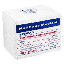 MULLKOMPRESSEN Ypsipad 10x10 cm nesterilna 8-slojna, 100 kos
