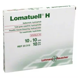LOMATUELL H Mazilo tila 10x10 cm sterilna, 10 kos