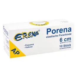 Porena elastični gazni povoj 6cm brez violončela bel, 10 kosov
