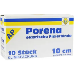 Porena elastični gazni povoj 10 cm brez violončela bel, 10 kosov