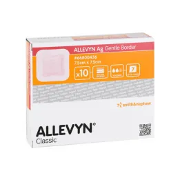 Allevyn Ag Gentle Border 7,5x7,5 cm povoj, 10 kos