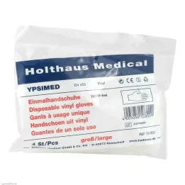 HANDSCHUHE Ypsimed Vinyl za enkratno uporabo velik, 4 kos