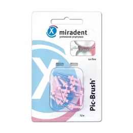 MIRADENT Interd.Pic-Brush nadomestni čopič xx-fine pink, 12 kos