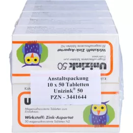 UNIZINK 50 gastrorezistentnih tablet, 10X50 kom