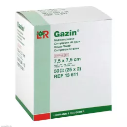 GAZIN Gaza komp. 7,5x7,5 cm sterilna 8-slojna, 25X2 kom