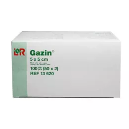 GAZIN Gaza komp.5x5 cm sterilna 8-slojna, 50X2 kos