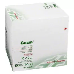 GAZIN Gaza komp.10x10 cm sterilna 8-slojna, 50X2 kos