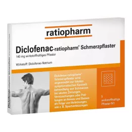 DICLOFENAC-ratiopharm protibolečinski obliži, 5 kos