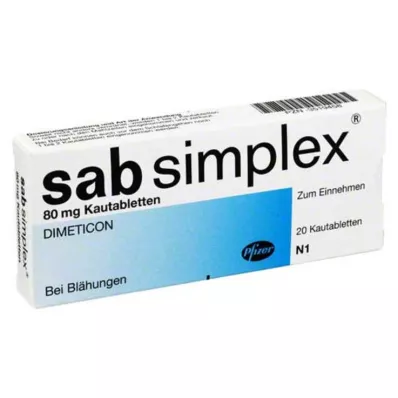 SAB Simplex žvečljive tablete, 20 kom SAB Simplex žvečljive tablete, 20 kom