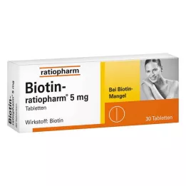 BIOTIN-RATIOPHARM 5 mg tablete, 30 kom