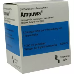 AMPUWA Plastične ampule injekcijska/infuzijska raztopina, 20X20 ml
