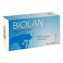 BIOLAN Kapljice za oko, enoodmerne pipete, 60X0,35 ml