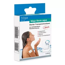 HÖGA-DERM aqua ste.Transp.Verb.m.Wundauflage 5x7 cm, 5 kos