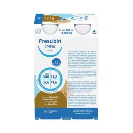FRESUBIN ENERGY DRINK Steklenica za kapučino, 4X200 ml