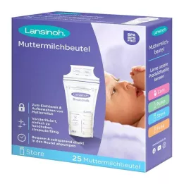 LANSINOH Vrečke za materino mleko, 25 kom