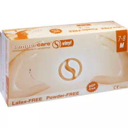SEMPERCARE Vinyl Unters.Handsch.unst.pudfr.Gr.M, 100 kosov