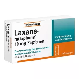 LAXANS-ratiopharm 10 mg svečke, 10 kosov