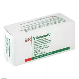VLIWASOFT Komprese iz flizelina 5x5 cm nesterilne 4l., 100 kos