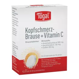 TOGAL Šumeče tablete proti glavobolu + Vit.C, 20 kom