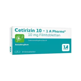 CETIRIZIN 10-1A Pharma filmsko obložene tablete, 7 kos