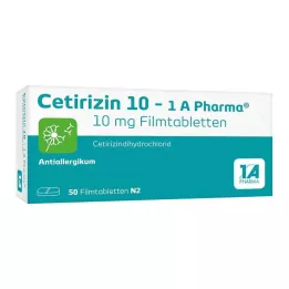 CETIRIZIN 10-1A Pharma filmsko obložene tablete, 50 kom