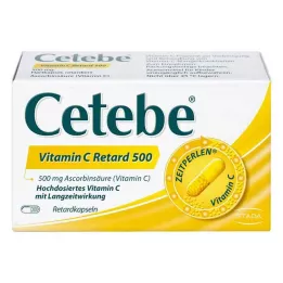 CETEBE Vitamin C kapsule s podaljšanim sproščanjem 500 mg, 180 kos