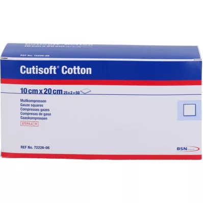 CUTISOFT Bombaž Stisnjen 10x20 cm ster.8-plastni, 25X2 kos CUTISOFT Bombaž Stisnjen 10x20 cm ster.8-plastni, 25X2 kos