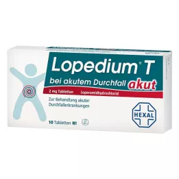 LOPEDIUM T acute za akutno drisko tablete, 10 kos