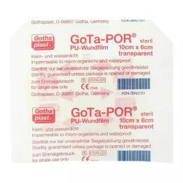 GOTA-POR PU Film za rane 10x6 cm sterilni obliž, 1 kos
