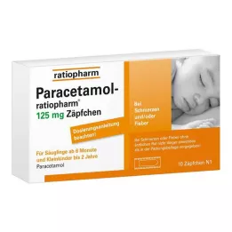 PARACETAMOL-ratiopharm 125 mg svečke, 10 kosov