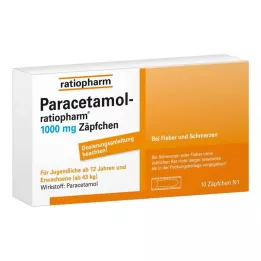 PARACETAMOL-ratiopharm 1.000 mg svečke, 10 kos