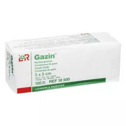 GAZIN Gaza komp. 5x5 cm nesterilna 8-kratna, 100 kom