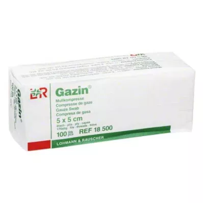 GAZIN Gaza komp. 5x5 cm nesterilna 8-kratna, 100 kom