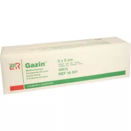 GAZIN Gaza komp. 5x5 cm nesterilna 12-kratna, 100 kom