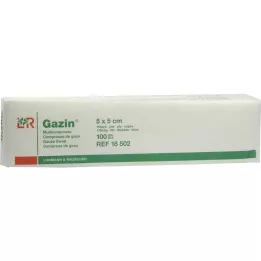 GAZIN Gaza komp. 5x5 cm nesterilna 16-kratna, 100 kom