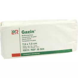 GAZIN Gaza komp. 7,5x7,5 cm nesterilna 12-kratna, 100 kom