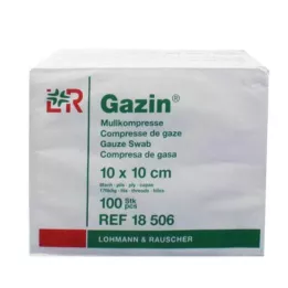 GAZIN Gaza komp. 10x10 cm nesterilna 8-kratna, 100 kom