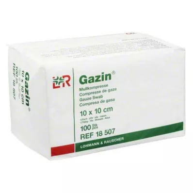GAZIN Gaza komp. 10x10 cm nesterilna 12-kratna, 100 kom GAZIN Gaza komp. 10x10 cm nesterilna 12-kratna, 100 kom
