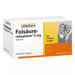 FOLSÄURE-RATIOPHARM 5 mg tablete, 100 kom