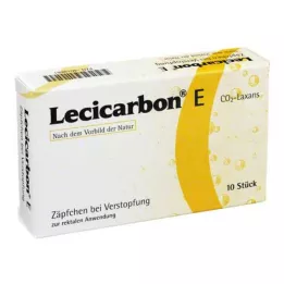 LECICARBON E CO2 Laxans svečke za odrasle, 10 kos