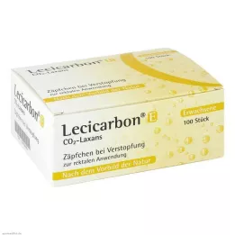 LECICARBON E CO2 Laxans svečke za odrasle, 100 kos