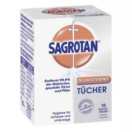 SAGROTAN Razkužilni robčki, 18 kos