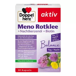 DOPPELHERZ Meno rdeča detelja+svetlinovo olje+biotinske kaps., 30 kos